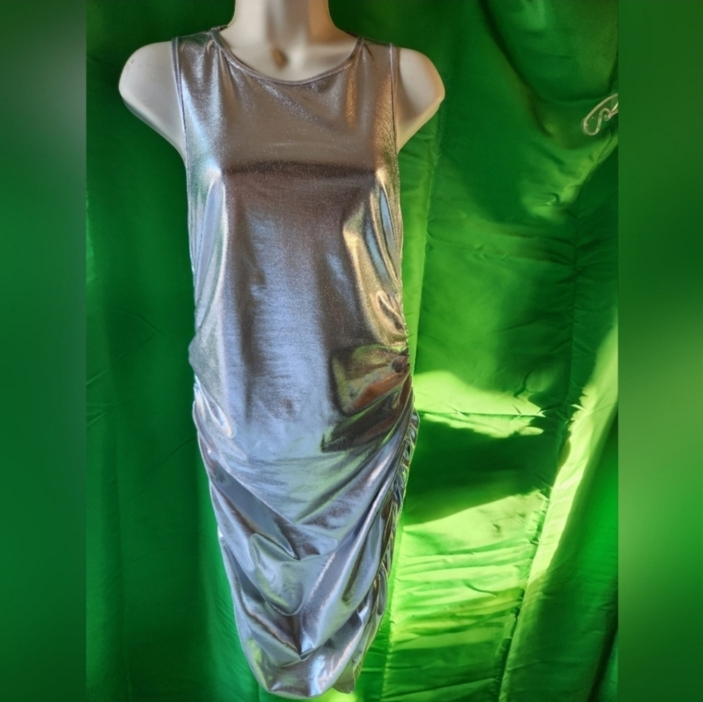Silver Metallic Dress